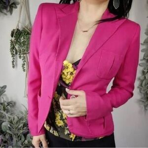 Lauren Ralph Lauren Women’s Preppy Fuchsia Pink Blazer Size 6 Contemporary